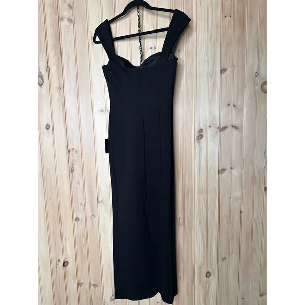 NWT Lulus Samai Black Cap Sleeve Bodycon Midi Dress Party Holiday Dinner Size S - Image 5