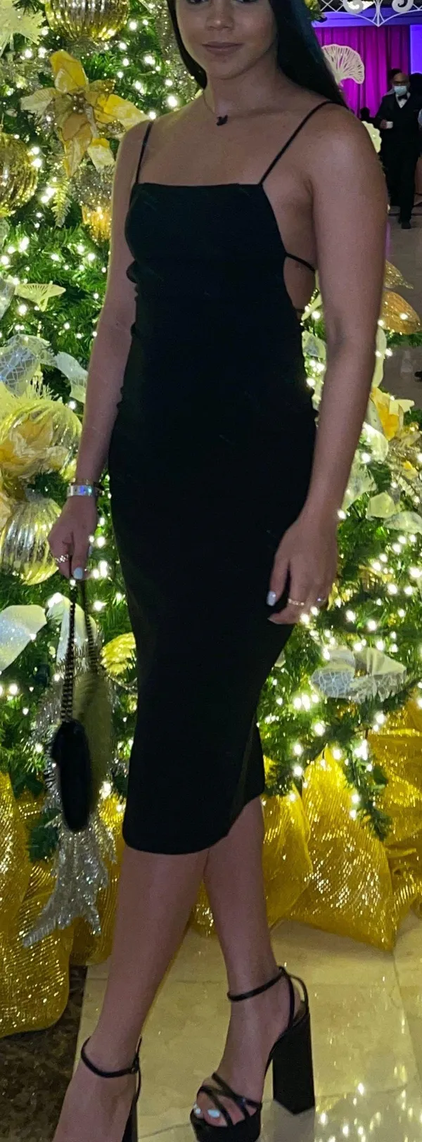 Hello Molly Black Midi Dress - Image 4