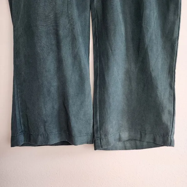 Mono B Pull-on Lightweight Pants Dark Teal Blue Tencel Cropped Size L - Image 6