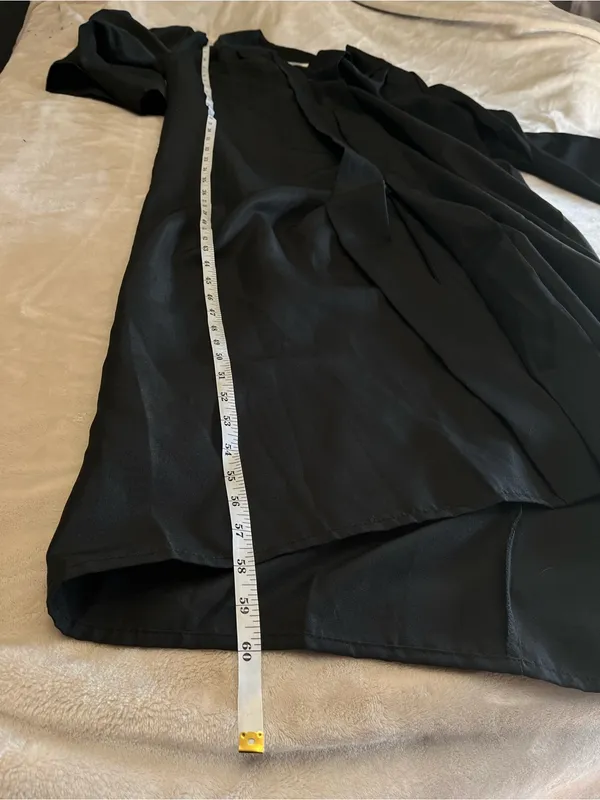 JOSTENS Black Unisex Graduation Gown Zip Up Robe Adult Sz 6’4-6’6. EUC - Image 5