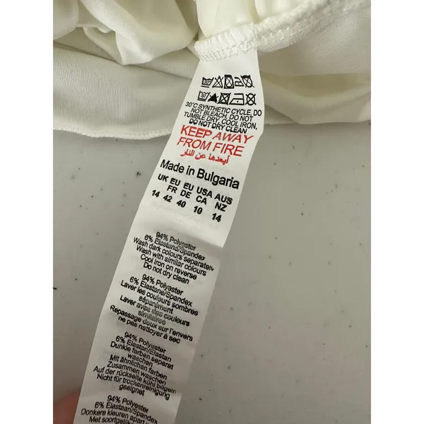 PrettyLittleThing Womens‎ 10 White Slinky Buckle Detail Halter Top CNA0410 NWT - Image 7