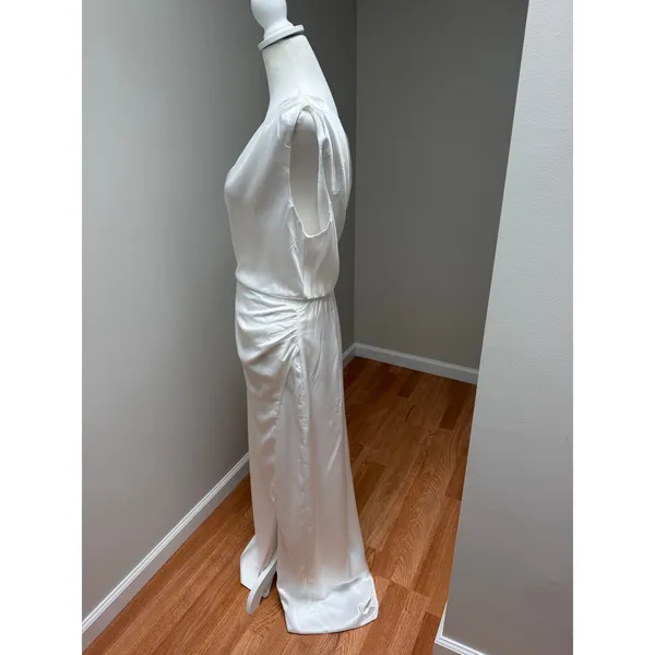 Show Me Your Mumu Jodie Dress Ivory White Luxe Satin Size Medium - Image 5