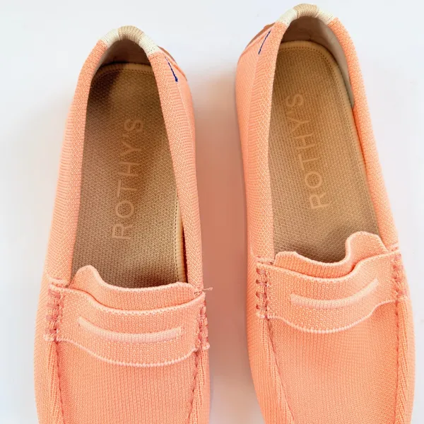 Rothy's The Daily Driver Coral Orange Knit Loafers Shoes Women's Size 7 - Image 11