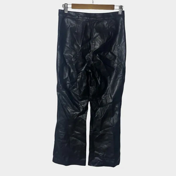 Wilfred Melina Black Vegan Leather High Rise Straight Leg Pants Size 8‎ - Image 8