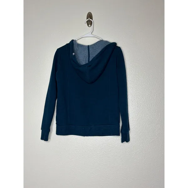 Figs‎ Essential Fleece Blue Full Zip Hoodie Sweatshirt Teal Scrub Jacket - Image 2