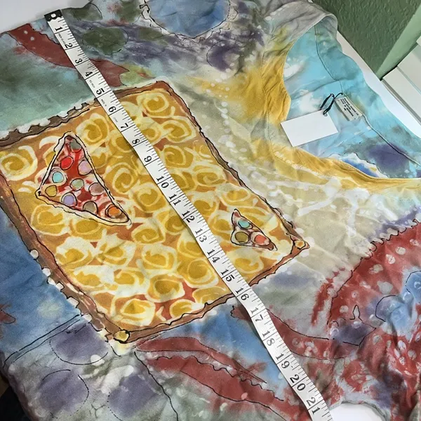 Vintage Artsy Hand dyed top watercolor painted style - Image 6