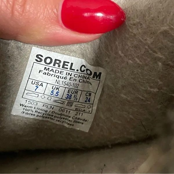 Sorel Joan Of Arctic Tan Waterproof Lined Shearling Winter Boots- Size 7 - Image 11
