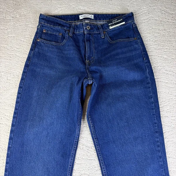 Women's NEW Abercrombie & Fitch Size 30 90s Straight Mid Rise Curve Love Jeans - Image 3