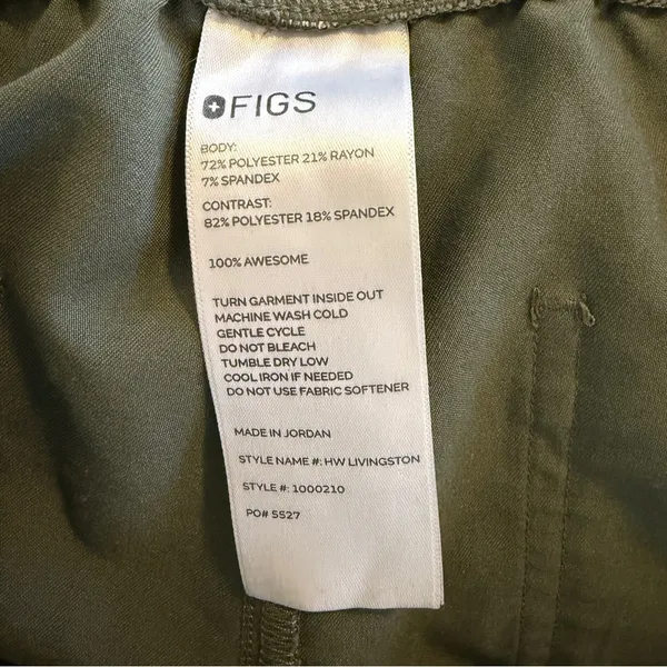 Figs High Waisted Livingston Moss Scrubs Women’s Size XL/T - Image 10