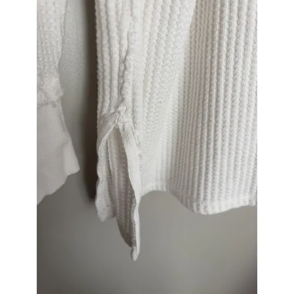 Free People We The Free Travis Polo Top Ivory Women's Size Small - Image 10