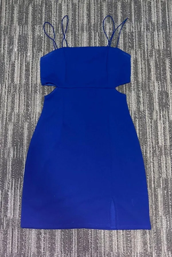 Blue Blush Semi-Formal Mini Dress Blue - Image 2