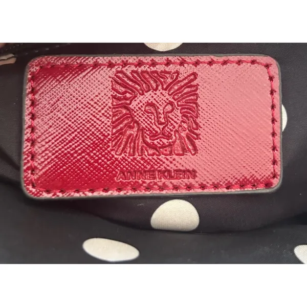 Anne‎ Klein Dome Satchel Large Red Saffiano Crossbody Bag - Image 5