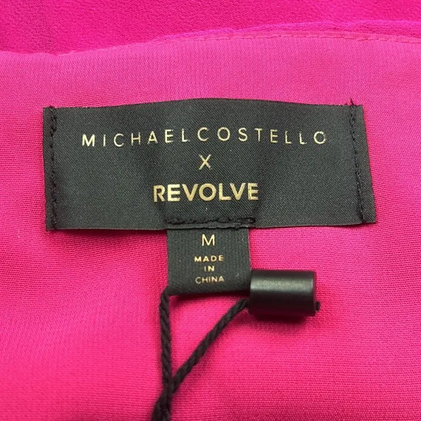 Michael Costello x Revolve Sheree Mini Dress in Fuchsia Pink NWT Size Medium - Image 4