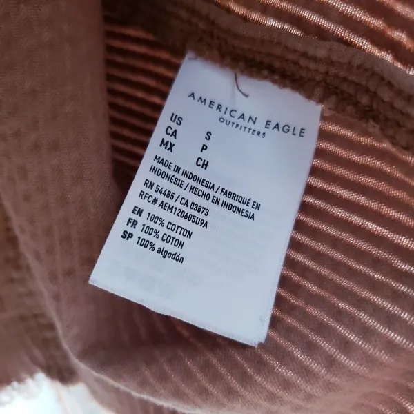 American Eagle Corduroy Distressed Cropped Jacket - Image 9