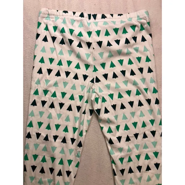 Primary Pajama Pants Womens Large White Green‎ Tree Print Organic Cotton - Image 8