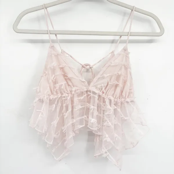 Urban Outfitters Womens‎ Tabatha Lace 3D Bow Coquette Babydoll Cami Pink Size XS - Image 2