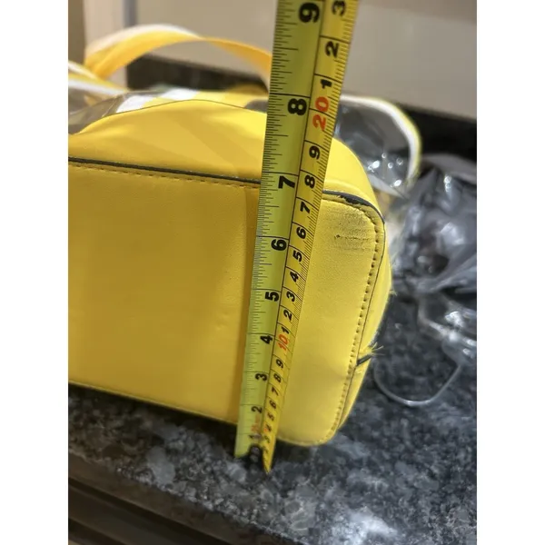 Large Yellow Trimmed Clear Bag Stadium Tote Game Day Beach Concert Sports Vacay - Image 9