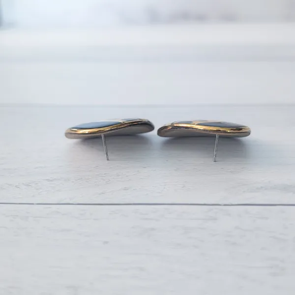 Vintage Stud Earrings - Large School Bus Teacher Bus Driver Theme Educator - Image 4