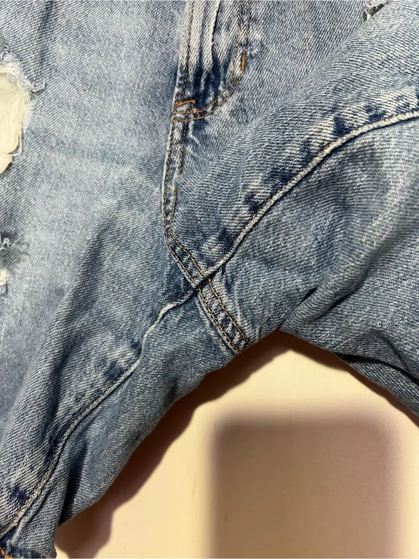 American Eagle Outfitters Light Blue 90s boyfriend short size 14 - Image 7