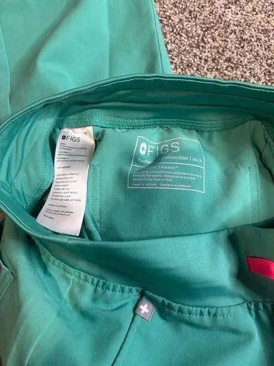 Teal FIGS Jogger Scrub Pants - Image 4