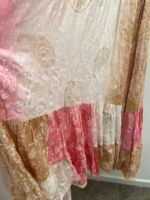 Zurly Ombré Pink Boho Maxi Dress One Size Fits Up to XL - Image 3