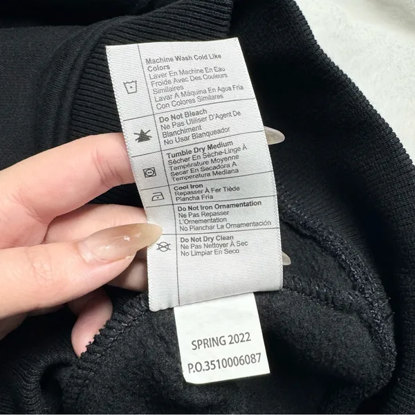 Carhartt Womens Relaxed Fit Midweight Logo Sleeve Graphic Hoodie Black - XS - Image 8