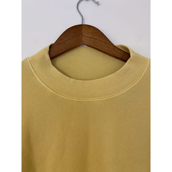 NWT ALO Yoga Washed Freestyle Sweatshirt Sulphur Wash Yellow Large - Image 5