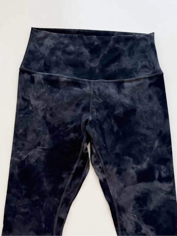 lululemon Align Pant 25" Diamond Dye Pitch Grey Graphite Grey Size 8 - Image 4