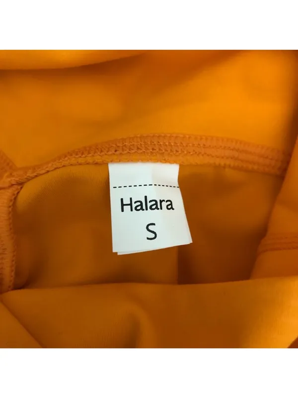 Halara Softlyzero Plush High Waisted Crossover Ruched Yoga Shorts 5'' Orange S - Image 4