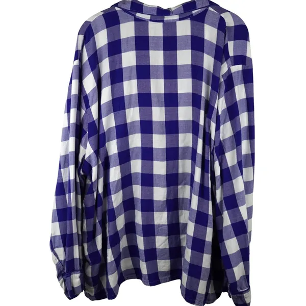 J.Crew 3X Blue &‎ White Gingham Modal Pajama Set - Image 6