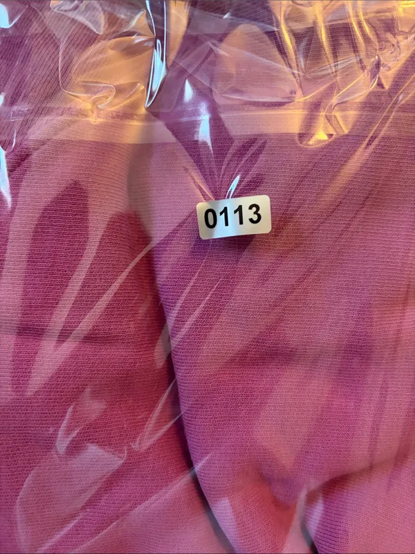 Pact Medium Cropped Crewneck Sweatshirt in Bright Orchid Pink - Image 7
