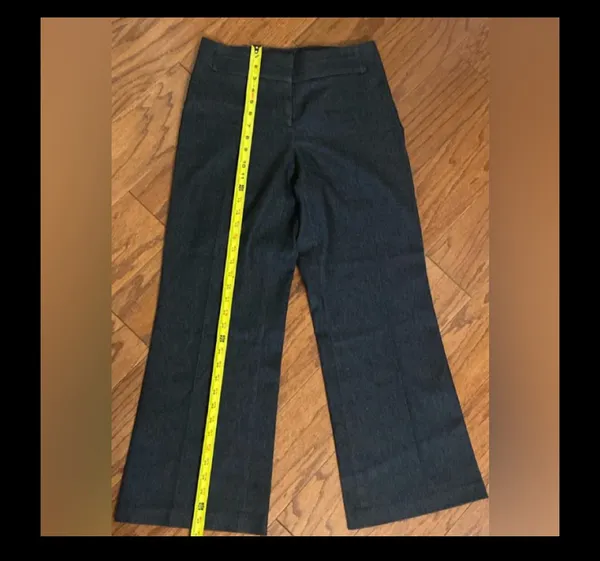 Black wide leg dress jeans. Size medium - Image 6