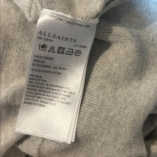 All Saints Sago Dress Silk Cotton Blend Size 6 - Image 8