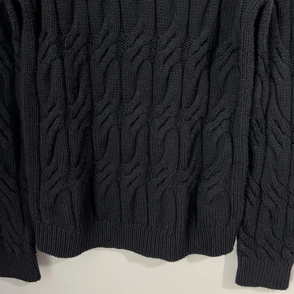 J Brand‎ Sweater Women's Medium Noella 100% Wool Cable Knit Turtleneck Chunky - Image 5