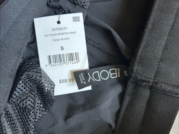Cotton On Black Wide-Leg Drawstring Track Pants - Image 3