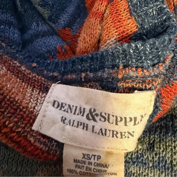Denim & Supply Ralph Lauren Sweater XS Southwestern Aztec Cotton Oversized - Image 5