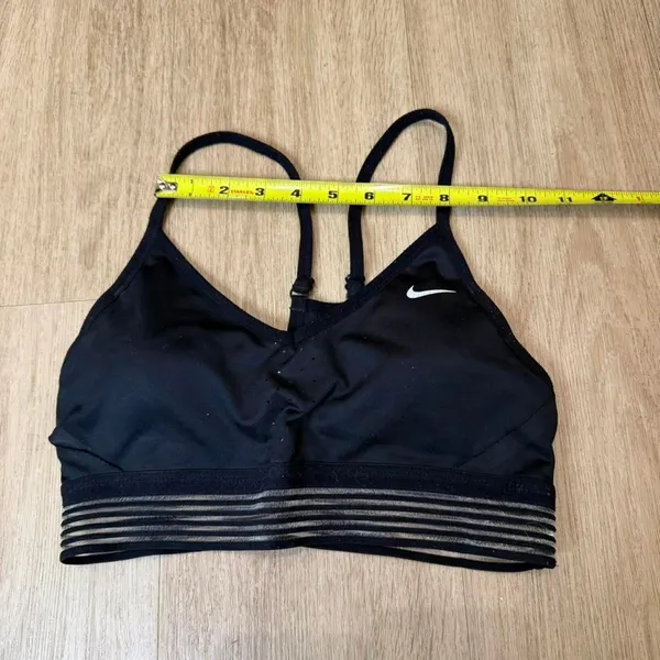 Size S- Nike black strappy sports bra. PRE OWNED - Image 3