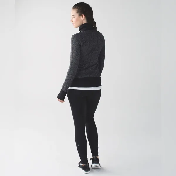 Vintage Runderful 1/2 Zip - Mini Check Pique Heathered Black/Black - 2 - Image 2