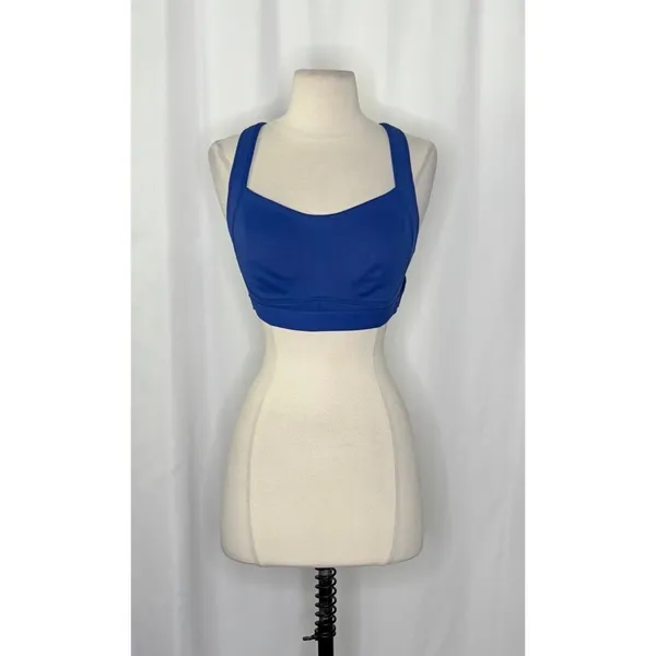 FREE PEOPLE‎ Movement Make A Move Blue Sports Bra Athletic Activewear Medium - Image 2