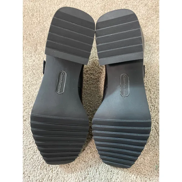 New Comfortiva Hayes Black Leather Mary Jane Heels Size 10 - Image 5