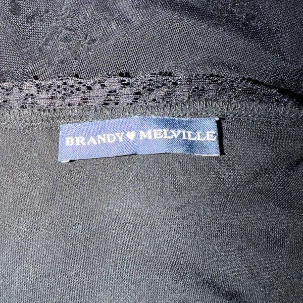 Brandy Melville Black Nicolette Lace Tank Top OS - Image 3