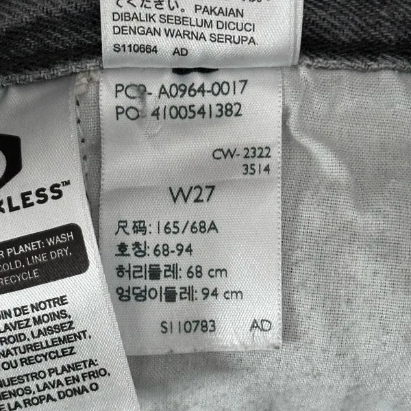 Levi’s Low Pro Straight Jeans Gray Wash Size 27 - Image 8