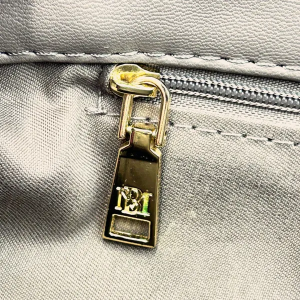 Badgley Mischka Quilted Crossbody Bag Women‎ Small Taupe Gold Studded Glam Purse - Image 14