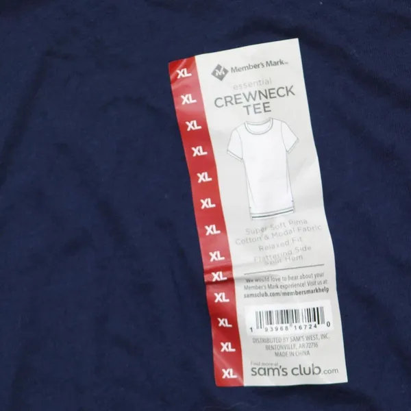 NWT Members Mark Womens Essential Short Sleeve Crewneck Tee DLT4785S M Blue Cove - Image 3