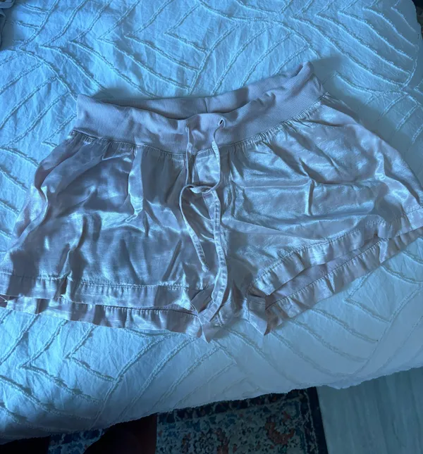 Pink Silk Bedtime Shorts - Image 3