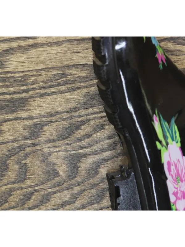 NWT Journee Collection Womens Short Rainer Rain Boot Bootie Floral Black 7M - Image 14