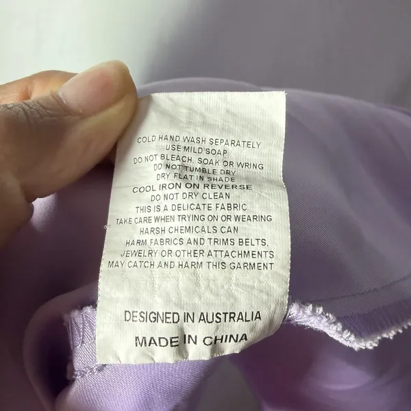 Elliatt Marissa One Shoulder Gown Lavender Purple Women's size L - Image 6