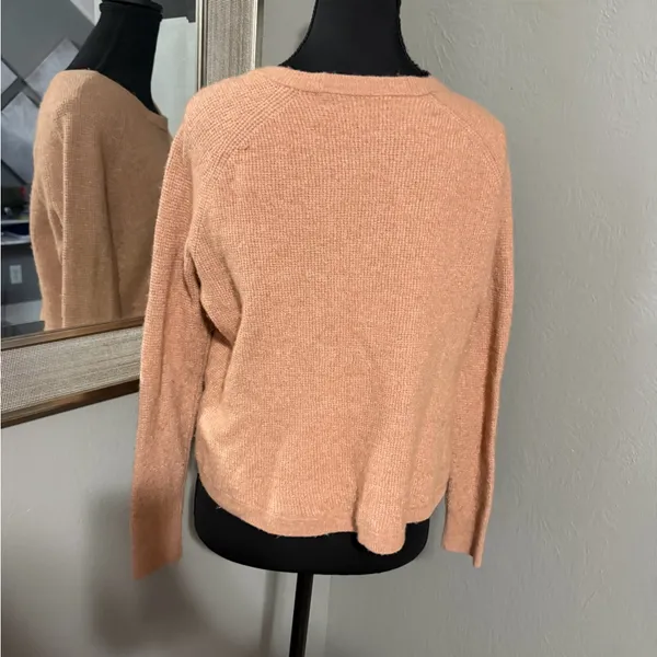 Madewell Jane Waffle Stitch Crew Neck Wool Alpaca Blend Sweater Small. - Image 4