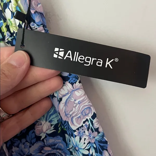 Allegra K INSPIRE CHIC Women's Chiffon Skirt Elastic Waist Ruffle Floral Flowy Sz M = - Image 5