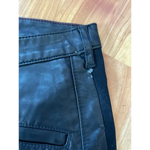 Pilcro and the letterpress‎ faux leather Moto Jacket style Black Pants - Image 7
